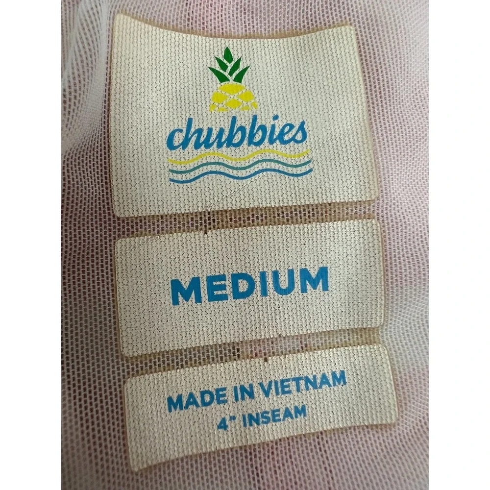 Chubbies Men's Swim Trunks Small w/ Liner M Pink Stripes hoochie daddy shorts